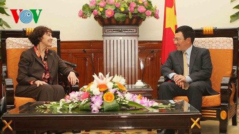 Pham Binh Minh reçoit l’assistante-adjointe du président américain - ảnh 1